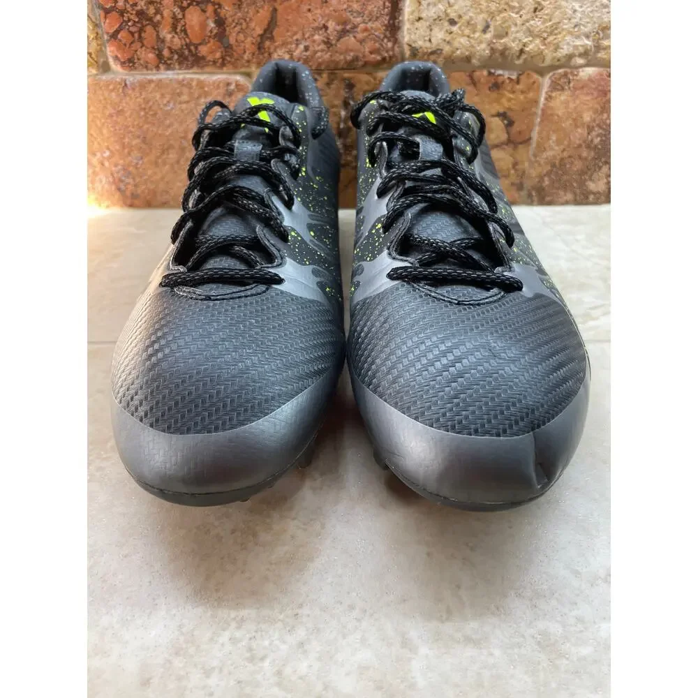 Adidas Soccer 15.3 Cleats Shoes Size 12 Black Neon FG Football Boots Sport